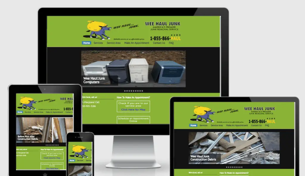 service business websites junk hauling