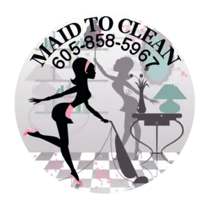 Maid To Clean Circle Logo w name ph border