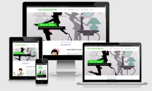 featured-image-1781726411 | AI Automation for Small Business Growth Responsive website mockup for Maid To Clean shown on desktop, tablet, and mobile devices with a green banner reading 'Maid To Clean'.