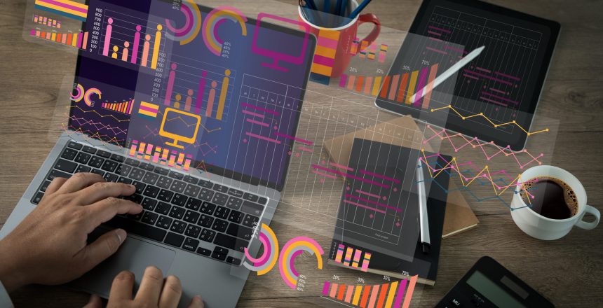 work hard Data Analytics Statistics Information Business Technology Data Management System with KPI